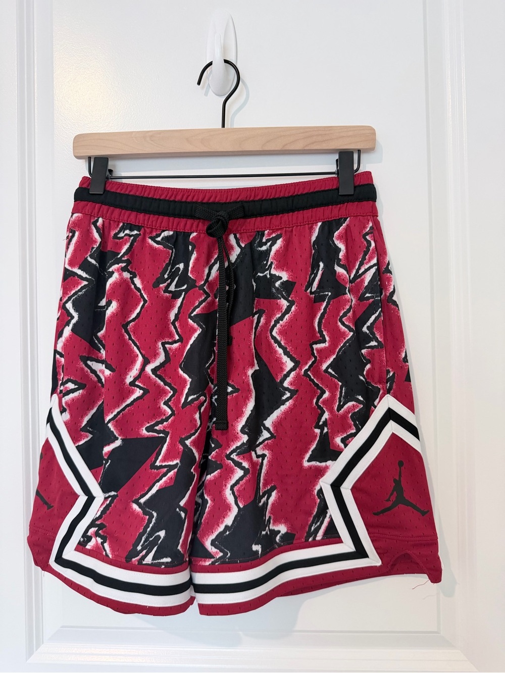 Jordan Red and Black Men's Athletic Basketball Shorts